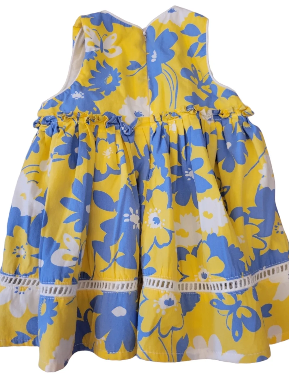 The Children's Place Dress Newborn Yellow‎ and Blue Floral